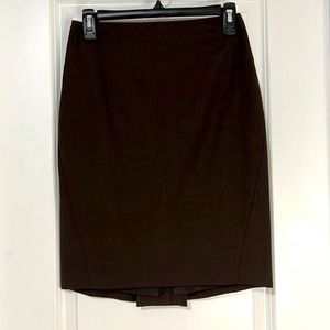 Ann Taylor Dark Brown Pencil Skirt
